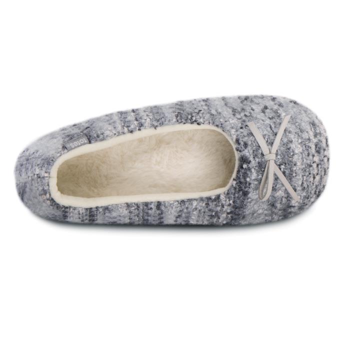 totes toasties® Ladies Knitted Ballet Slippers Blue Extra Image 5